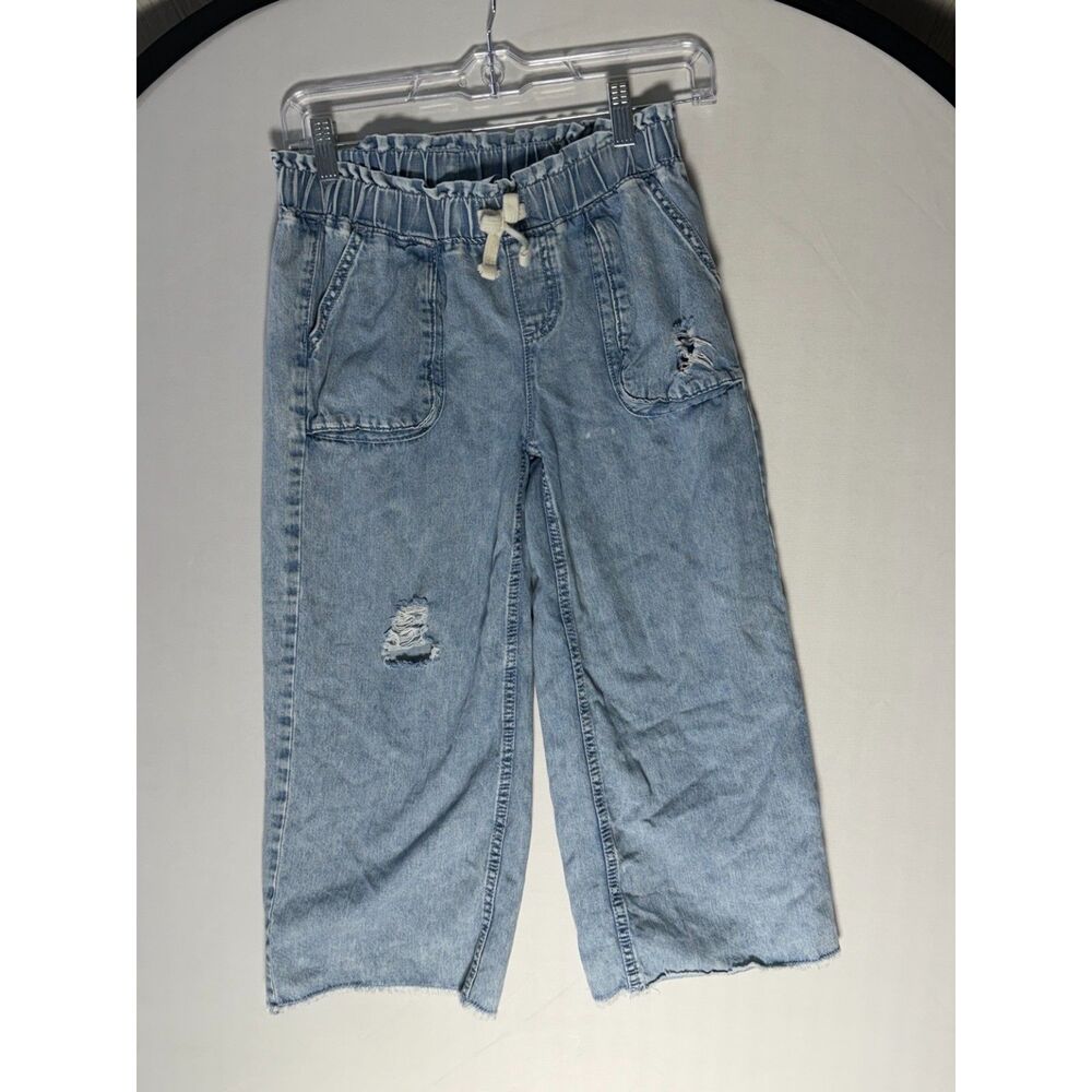 Vintage Y2K Limited Too L 12/14 Baggy Wide Leg Distressed Jeans 100% Cotton